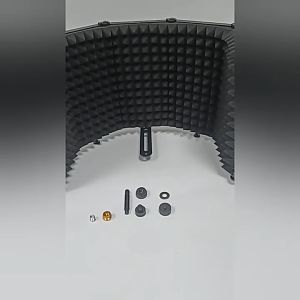Refutuna 5 Panel Metal Mic Isolation Shield Microphone Windscreen Acoustic Foam Sound Absorber Cover Foldable Foam Panel