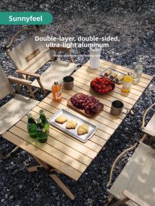 SUNNY FEEL | Ultra Light Folding Camping Table and Chair Integrated Outdoor Picnic