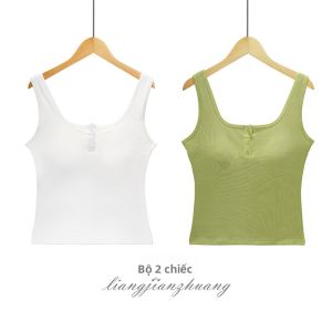 MiiOW | Áo ba lỗ không tay mùa hè cho nữ Áo lót ngực có thể mở Áo ba lỗ không dây không cần mặc Quần áo công sở thường ngày