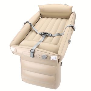 Inflatable Travel Bed for Kids Portable Toddlers Car Airplane Train Blow Up Matrress Baby Bed Mattress with Hand Pump Outdoor