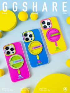 GGSHARE Crab Art Block 17Promax Apple Phone Case New Model 16 Phone Cover Iphone15 with Foldable Magnetic Stand 14 Matte Original Design Super Beautiful Wrist Rope