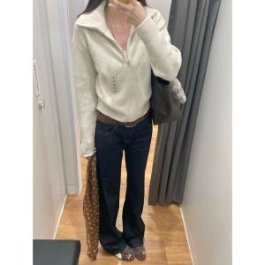 Low Waist Bell Bottom Jeans Womens Loose Drapey Non-Matching Leggings Retro Style High Rise Tapered Fit Straight Leg Jeans