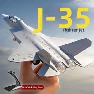 Military Aircraft Model Collection Decor Alloy J-35 J-20