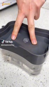 𝗦𝗜𝗠𝗣𝗟𝗘 Dishwash Dispenser/Kitchen Soap Dispenser/SpongeBox/Soap Pump Liquid/Sponge Holder/Soap Caddy/Bekas Sabun