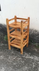 OTOPMAISAK ชั้นวางมิกเซอร์ 3 ชั้น ขนาด 40*43*98 ซม. ชั้นวางแก้ว ชั้นวางขวด ชั้นวางของ