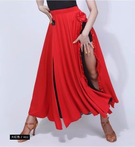 Latin Dance Summer Bull Dance Half Skirt Professional Dance Skirt Practice Adult Performance