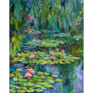 Classic Monet Water Lilies Artwork Jigsaw Puzzle 500/1000/1200/2000PCS Stress Relief Puzzle Wall Art Decor Gift