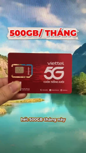 ( FREESHIP ) Sim 5G Chính Hãng Viettel 1 Tỷ GB Data Tốc Độ Cao Xe YouTB TikT0p Faceb00c Trọn Gói 12 Tháng Không Nạp Tiền | 12MXH100 12MXH80Y 6MXH80Y 12SD125 6SD125 12SD90 12T5G125 12ST60N . FREESHIP - CHƯA KÍCH HOẠT