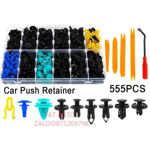 Hộp chốt nhựa vít nở nhựa xe ô tô thập cẩm 5 5 5 chi tiết tặng kèm lẫy 5 món chất lượng.