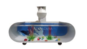 AKUARIUM LAMPU LED | AQUARIUM MINI IKAN HIAS CUPANG GUFI