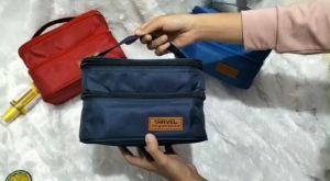 Pouch Kosmetik Cewek Susun Tas Make Up Polos Travel Organizer Mini Waterproof Tempat Alat Rias Kecil
