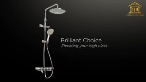 Shower Tiang Germany Brilliant GBV1388 Hitam Black Putih White