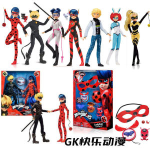 Wonder Girl Ladybug Reddy Black Cat Roll Marina Doll Model Decoration Female Toy Jointed Plastic Collectible Home Decor Gift