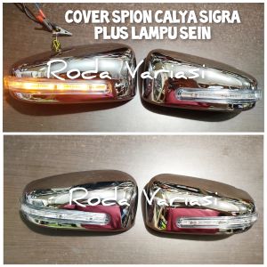 Cover Spion Calya Sigra 2016-2021 Chrome Plus Lampu Sen