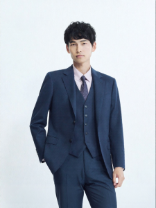 Business Casual Spring New Mulberry Silk Single-Breasted Twin Vent Suit