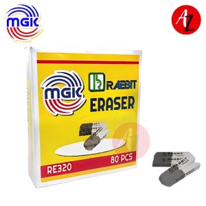MGK RE320 Rabbit Eraser Small Ink Pencil Eraser Office School Use 80pcs Per Box