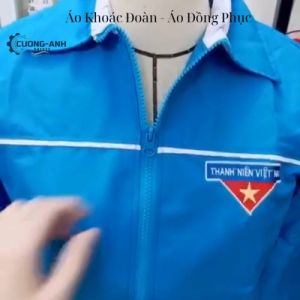 Áo khoác gió đoàn thanh niên áo khoác đoàn áo khoác đoàn thanh niên tình nguyện đồng phục đoàn hàng chất lượng cao áo khoác đồng phục đoàn giá rẻ Loại 11