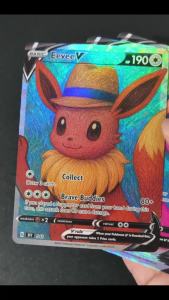 Funism | Homemade English Wearing Hat Sylveon Umbreon Eevee Flareon Vaporeon Espeon Glaceon Fan Art Game Collection Card Toy