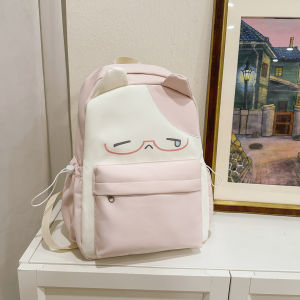 New 2025 Girls Backpack Lightweight Large Capacity Fresh Style Kindergarten School Bag Outdoor Travel Bag Square Zipper Closure