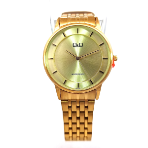 Q&Q C62A-003PY Mens All-Gold Stainless Steel Watch