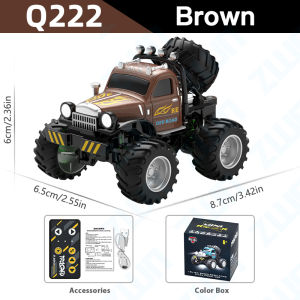 Q222 Q223 1:64 Mini RC Truck with Trailer Monster-Regulating Alloy All Terrain Remote Control Model Cars Toys for Kids Gift