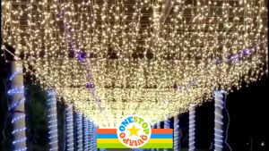 OSQ 8.3 Meters 200 LED Solar Power Christmas Fairy String Light Curtain Light Christmas Light
