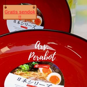 6Pcs Grtis sndok Piring ramen bulat cekung tebal bebas BPA