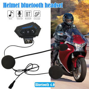 [Arrived within 3 days] Motorcycle BT Intercom with FM Radio Helmet BT Headset Waterproof Universal Communication System for ATV Dirt Bike Motorcycle