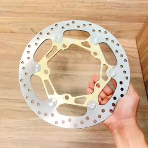 Đĩa thắng trước Ex 150/155 size 265mm 5 lỗ ( xài mâm zin ) mẫu v2 màu kem