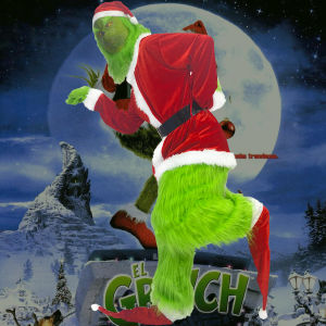 Velvet Christmas Costume Cosplay Outfit Grinch Green Hair Monster Party Performance Suit Santa Claus Ensemble Holiday Apparel