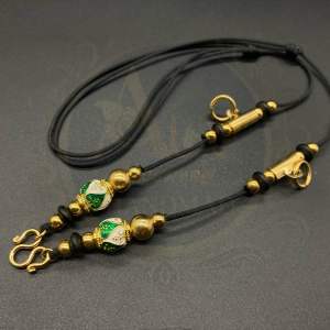 สร้อยพระ 3 องค์ สร้อยเชือกร่ม ห้อยพระ3องค์พร้อมตะขอตัวเอม สร้อยพระสร้อยคอคล้องพระ ไมคร่อนลงยาอะไหล่เลเซ่อเชือกร่มนอก1.2มิลปรับสั้นยาวได้