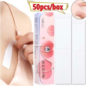 50Pcs Anti-slip Invisible Safe Body Tape Adhesive Dress Cloth Double-sided Tapes Skin Sticker Bra Safe Strip Clear Lingerie Tape