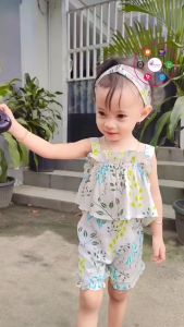 Setelan Anak VIONA by Alesha Apparel free Bandana (1-4Tahun)