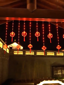 Vimite Chinese New Year Decoration items 3.5M 2025 LED Lantern Light Curtain Light Strip String Lights Christmas Decorations for Home Wedding Party Garden Street Spring Festival 新年春节装饰灯串