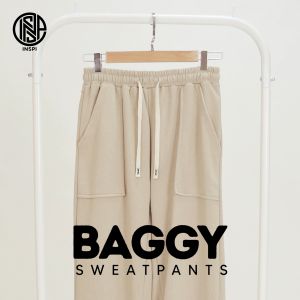 COLLAB by Inspi Baggy Sweatpants For Men and Women with Pockets and Adjustable Drawstring Trouser Collection