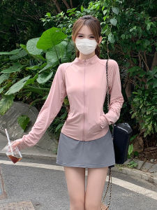 SUHUIQIAN | Pink Ice Silk UV Protection Jacket for Petite Women