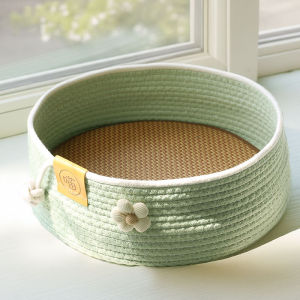 VOA | Seasonal Cotton-Linen Weave Cat Bed
