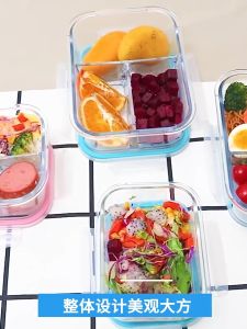 Johor Seller | Heat Resistant Borosilicate Glass Microwave-able Airtight Rectangle Round Container Food Storage Lunch Box Tupperware