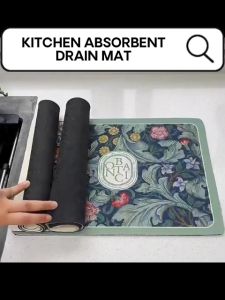 100% Premium Quality Diatom Alas Pelapik Table Mat Kitchen Pad Alas Penyerap Air Drying Mat Sink Mat Pinggan Alas Meja Dapur Waterproof Kitchen Absorbent Mat Serap Air Anti Slip Alas Sinki Kitchen Mat Coffee Drain Pad Quick Dry Strong Water Absorption