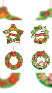 Beautiful Christmas decoration wreath for ceiling hanging and wall-mounted flower ring pendant 36cm
