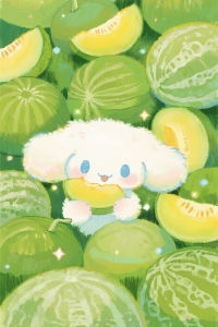 TOPTOY | DIY Kawaii Sanrio Character Diamond Painting Sweet Cherry Blossom And Fresh Fruit Scenery for Living Room Decor & Gift