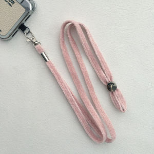 Adjustable Lanyard White Pink Mobile Phone Crossbody Rope Fashion Anti-fall 2024 Autumn Winter Outdoor Camera Strap Rope