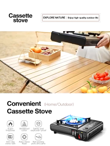 SAIYG Portable Multifunctional Gas Stove Hiking Picnic Gathering Cassette Stove