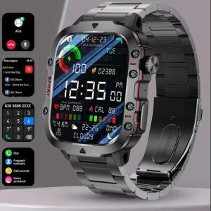 2026 New Military Smart Watch Men IP68 5ATM Outdoor Sports Fitness Tracker Health Monitoring 1.81Inch Bluetooth Calls Smartwatch