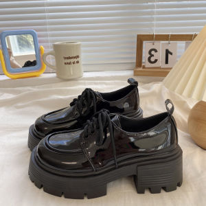 Retro Thick Heel mid Heel Shoes with Small Leather Shoes Womens Spring New England Style Match Skirts Mary Janes Shoes