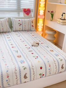 3in1 Bedsheet Full Garterized Bed Cover No Lukot No Gusot Fitted Bedsheet Single/Double/Queen/King