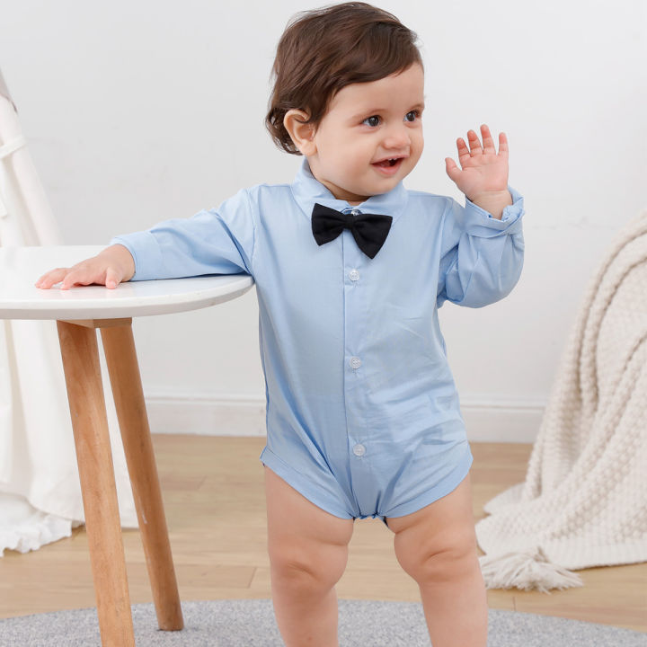 Shirt for Baby Boy Baptism Dress Top Newborn Birthday Party