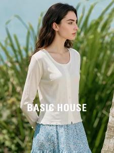 Basic House | Summer Light Slim Fit Simple Commuter T-Shirt