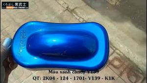 Sơn xịt Samurai Chính Hãng màu Xanh Dương Candy - Y139*. (400ml)