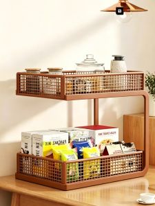 WUBUWEI | Vintage Multi-tier Kitchen Living Room Fruit Snack Storage Shelf